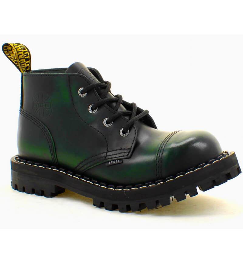 Glady - boty STEEL BLACK GREEN, 4 dírky