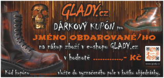 DÁRKOVÝ KUPÓN na nákup zboží v e-shopu GLADY.cz